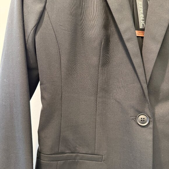 Banana Republic Classic Fit Blazer 2 Tall Washable Italian Wool Suit Jacket 2T - Picture 12 of 16
